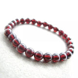 Red Garnet 6mm Bracelet 7.5Inch Beads Nature FreeShipping