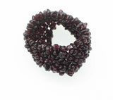 Baroque Garnet Amethyst Tourmaline Quartz Crystal Bracelet 7.5in
