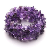 Baroque Garnet Amethyst Tourmaline Quartz Crystal Bracelet 7.5in