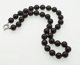 Red Garnet Round 14mm Necklace 18inch Nature Beads Amazing Xmas