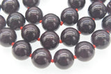 Red Garnet Round 14mm Necklace 18inch Nature Beads Amazing Xmas