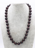 Red Garnet Round 14mm Necklace 18inch Nature Beads Amazing Xmas