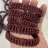 Red Garnet Stone Bracelet Natural Gemstone Jewelry DIY Bracelet