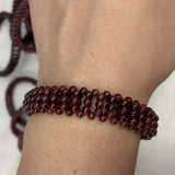 Red Garnet Stone Bracelet Natural Gemstone Jewelry DIY Bracelet