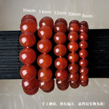 Red Jade Round 4-18mm Bracelet 7.5inch Beads Nature