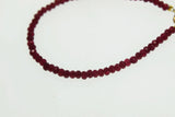 Red Ruby Roundel Faceted 3*2mm Bracelet with 14K Plated Clasp
