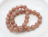 Strawberry Quartz 12mm Bracelet 7.5" Beads Natural for Women