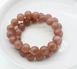 Strawberry Quartz 12mm Bracelet 7.5" Beads Natural for Women