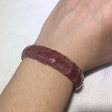 Red Strawberry Quartz Stone Beads Bracelet Gemstone Bangle for Woman