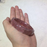 Red Strawberry Quartz Stone Beads Bracelet Gemstone Bangle for Woman