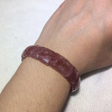 Red Strawberry Quartz Stone Beads Bracelet Gemstone Bangle for Woman