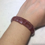 Red Strawberry Quartz Stone Beads Bracelet Gemstone Bangle for Woman