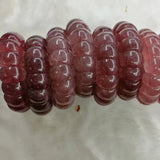 Red Strawberry Quartz Stone Beads Bracelet for Women