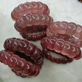 Red Strawberry Quartz Stone Beads Bracelet for Women