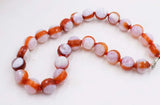 Red Agate Faceted 15-16mm Beads Necklace 18 inch