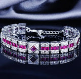 Red Zircon Women Vintage Bracelet