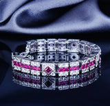 Red Zircon Women Vintage Bracelet