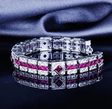 Red Zircon Women Vintage Bracelet