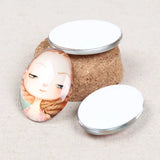 20pcs Girl Face Oval Glass Cabochons DIY Pendant Necklace