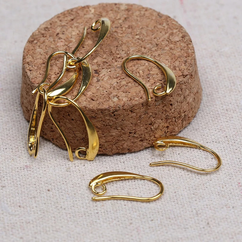 50pcs/lot 10x19mm Copper Ear Wire Hooks for Earring Making
