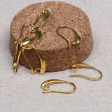 50pcs/lot 10x19mm Copper Ear Wire Hooks for Earring Making