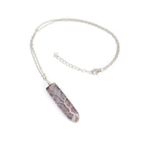Reiki Amethyst Crystal Pendant Necklace