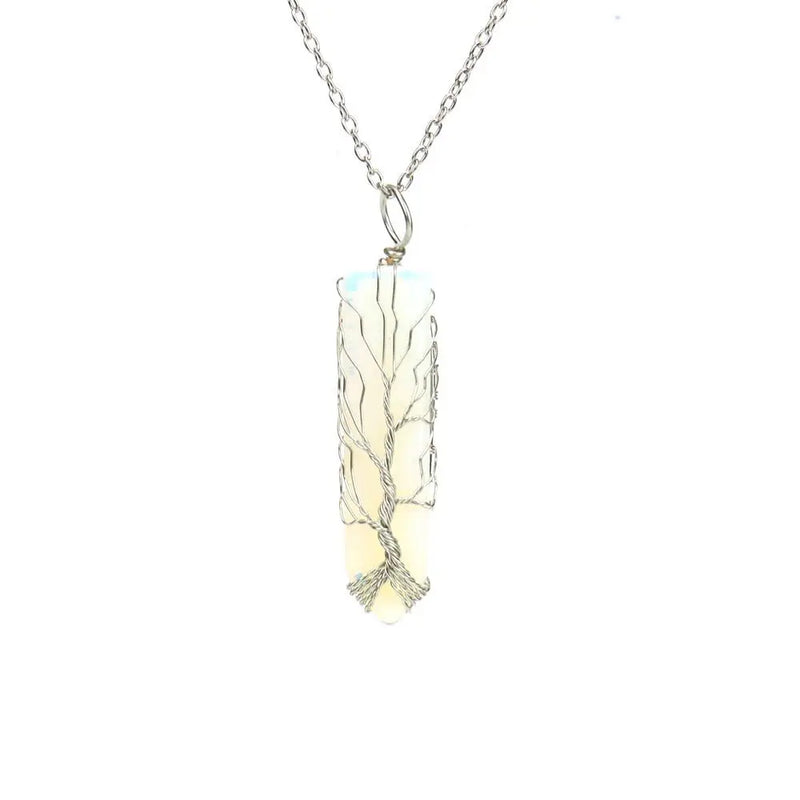 Reiki Amethyst Crystal Pendant Necklace