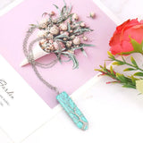 Reiki Amethyst Crystal Pendant Necklace