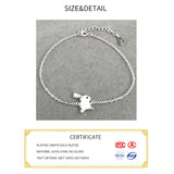 Vintage Rabbit Charm Bracelet Thai Silver Beads Chain for Hip Hop