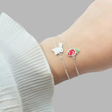 Vintage Rabbit Charm Bracelet Thai Silver Beads Chain for Hip Hop