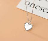 925 Silver Heart Pendant Necklace Gift C-D6153