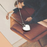 925 Silver Heart Pendant Necklace Gift C-D6153