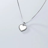 925 Silver Heart Pendant Necklace Gift C-D6153
