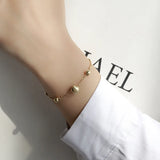 18K 925 Silver Lucky Ball Chain Bracelet