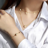 18K 925 Silver Lucky Ball Chain Bracelet