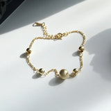 18K 925 Silver Lucky Ball Chain Bracelet