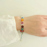 Retro Glazed Flower Bracelet Bag for Female Students