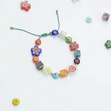 Retro Glazed Flower Bracelet Bag for Female Students