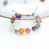 Retro Glazed Flower Bracelet Bag for Female Students