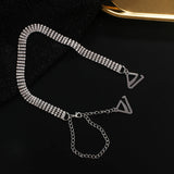 Rhodium 4-Row Rhinestone Bra Strap Belt