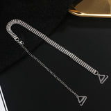 Rhodium 4-Row Rhinestone Bra Strap Belt