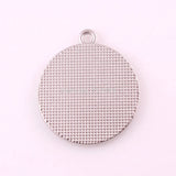 Rhodium Plated 20pcs Clear Crystal Round Charms for DIY Jewelry