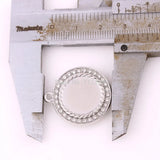 Rhodium Plated 20pcs Clear Crystal Round Charms for DIY Jewelry