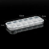 Rectangle Plastic Jewelry Box Case, 9 Sizes - Adjustable Compartment Storage