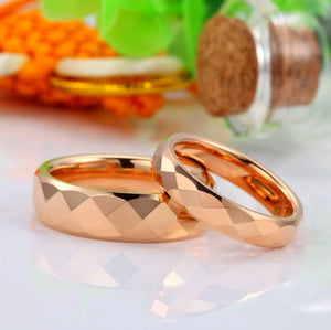 Rose Tungsten Carbide Couple Rings Weeding Ring Birthday