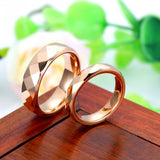 Rose Tungsten Carbide Couple Rings Weeding Ring Birthday