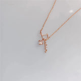 Rose Drama D-Shaped Temperament Necklace Sweet Women's Sweater Chain