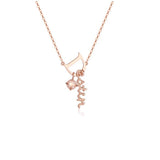 Rose Drama D-Shaped Temperament Necklace Sweet Women's Sweater Chain