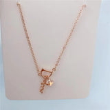 Rose Drama D-Shaped Temperament Necklace Sweet Women's Sweater Chain