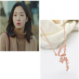 Rose Drama D-Shaped Temperament Necklace Sweet Women's Sweater Chain